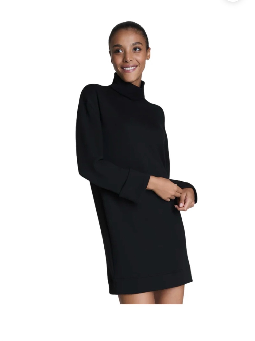 SPANX AIRESSENTIALS  TURTLENECK DRESS Sz XL Black Y26